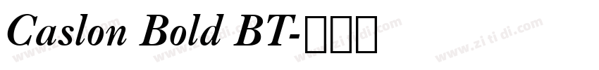 Caslon Bold BT字体转换